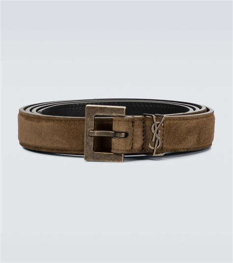 saint laurent monogram suede belt.